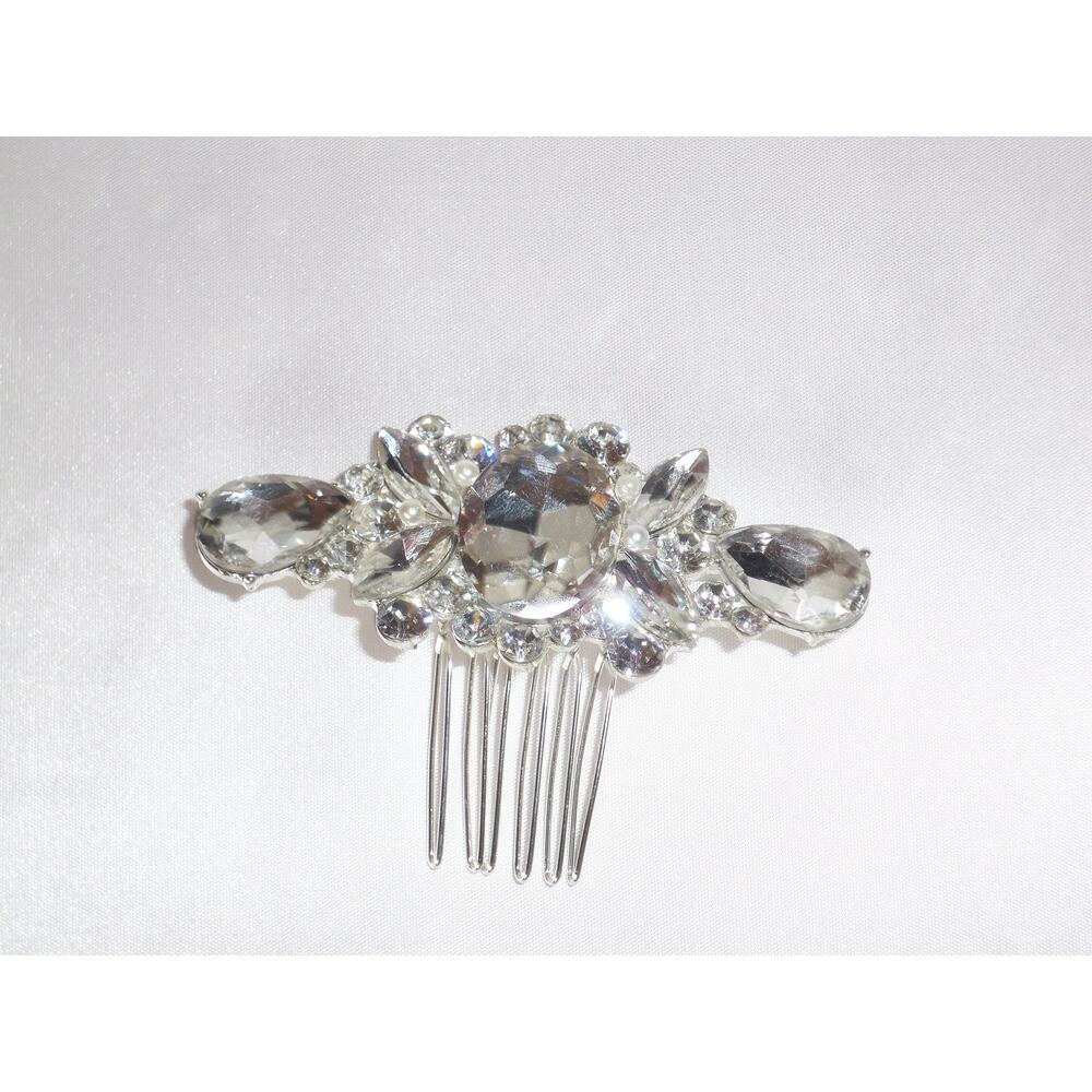 Pearl Hair Comb, Bridal Hair Comb, rhinestone hair comb, festival prom hair comb